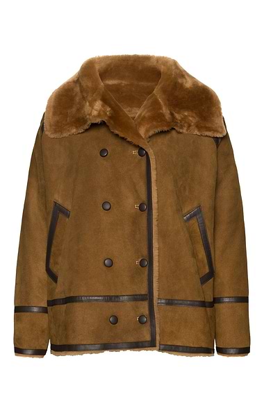 Ladies House of Bruar Sheepskin Double Breasted Coat