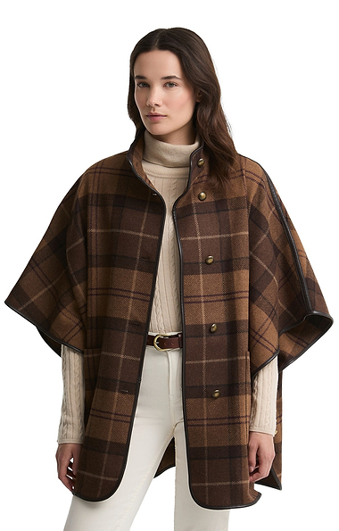 Ladies Barbour Judith Wool Cape