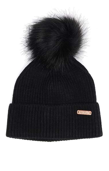Ladies Barbour International Mallory Pom Beanie