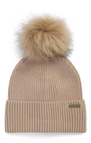 Ladies Barbour International Mallory Pom Beanie