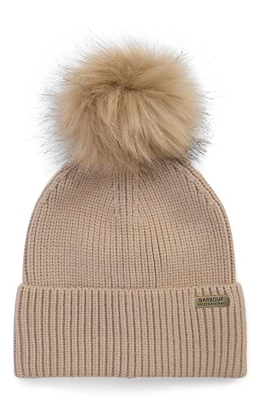 Ladies Barbour International Mallory Pom Beanie