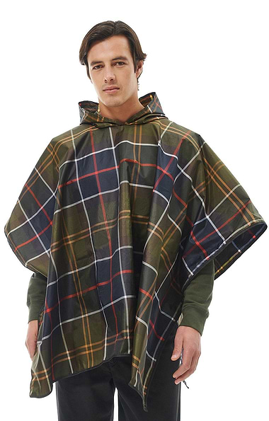 Men's Barbour Showerproof Tartan Poncho