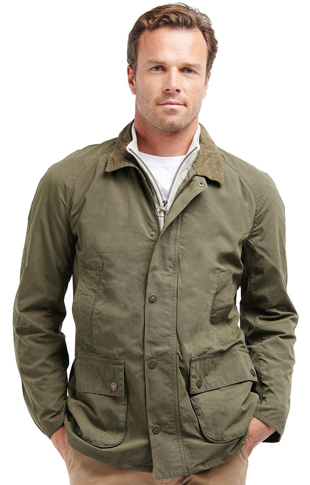 Men s Barbour Ashby Casual Jacket, Green - House of Bruar