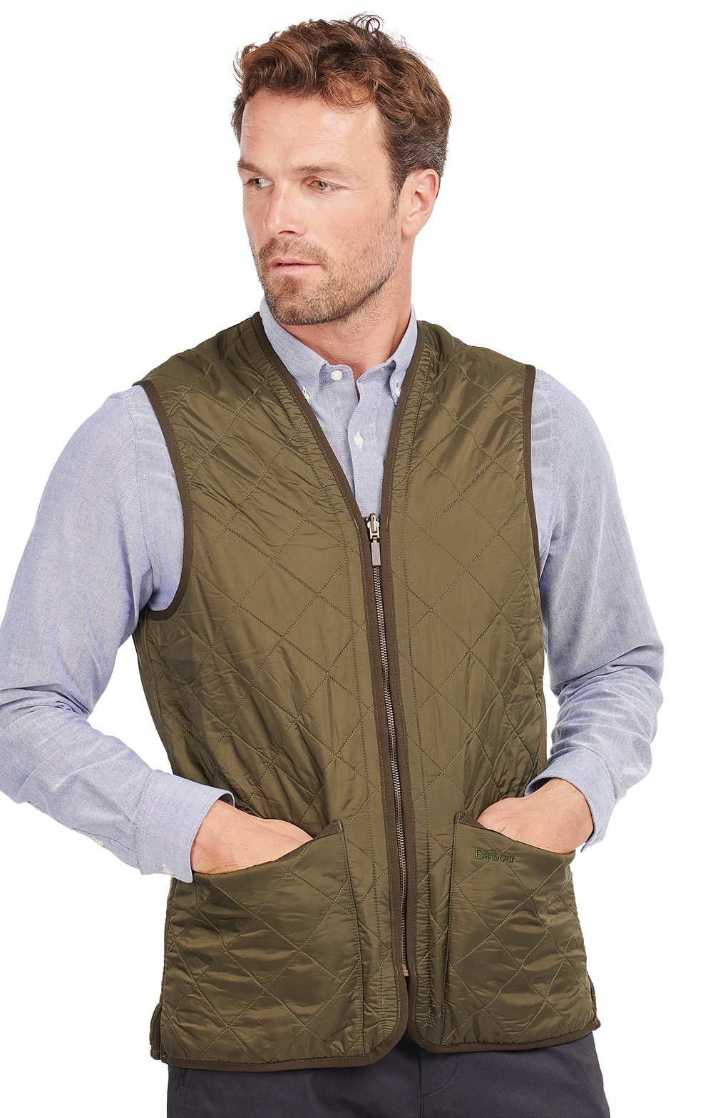 Mens Barbour Polarquilt Waistcoat/Zip In Liner House of Bruar