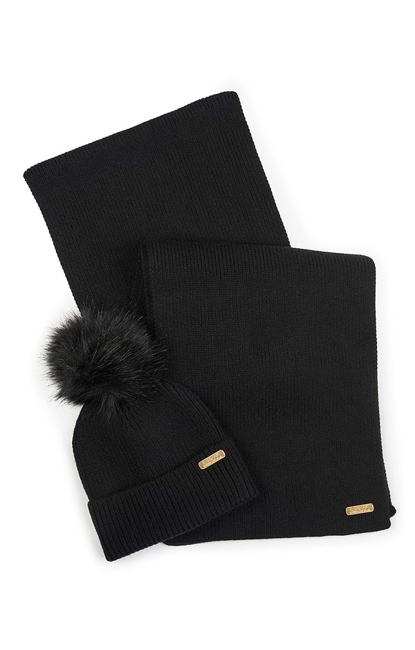 Ladies Barbour International Mallory Beanie & Scarf
