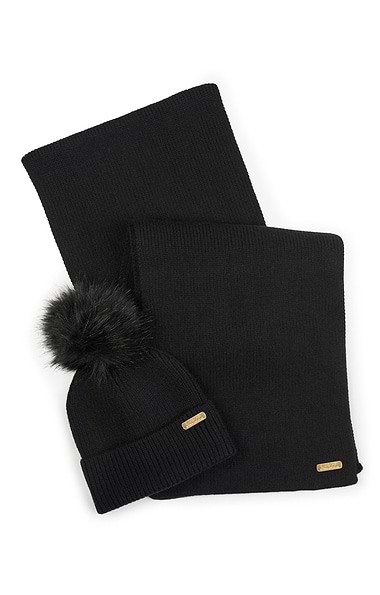 Ladies Barbour International Mallory Beanie & Scarf