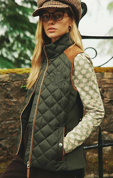 Ladies Joules Braemar Luxe Quilted Gilet