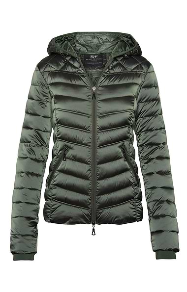 Ladies Short Quilted Hooded Jacket