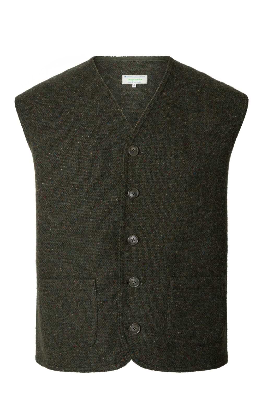 Mens Donegal Tweed Gilet, Green House of Bruar