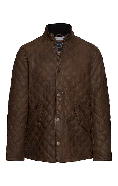 Men's Quilted Leather Jacket