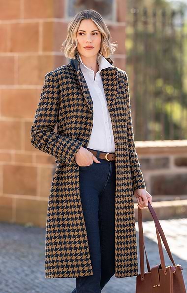 Ladies Houndstooth College Coat