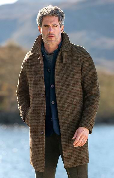 Men's Harris Tweed® 3/4 Length Raglan Coat