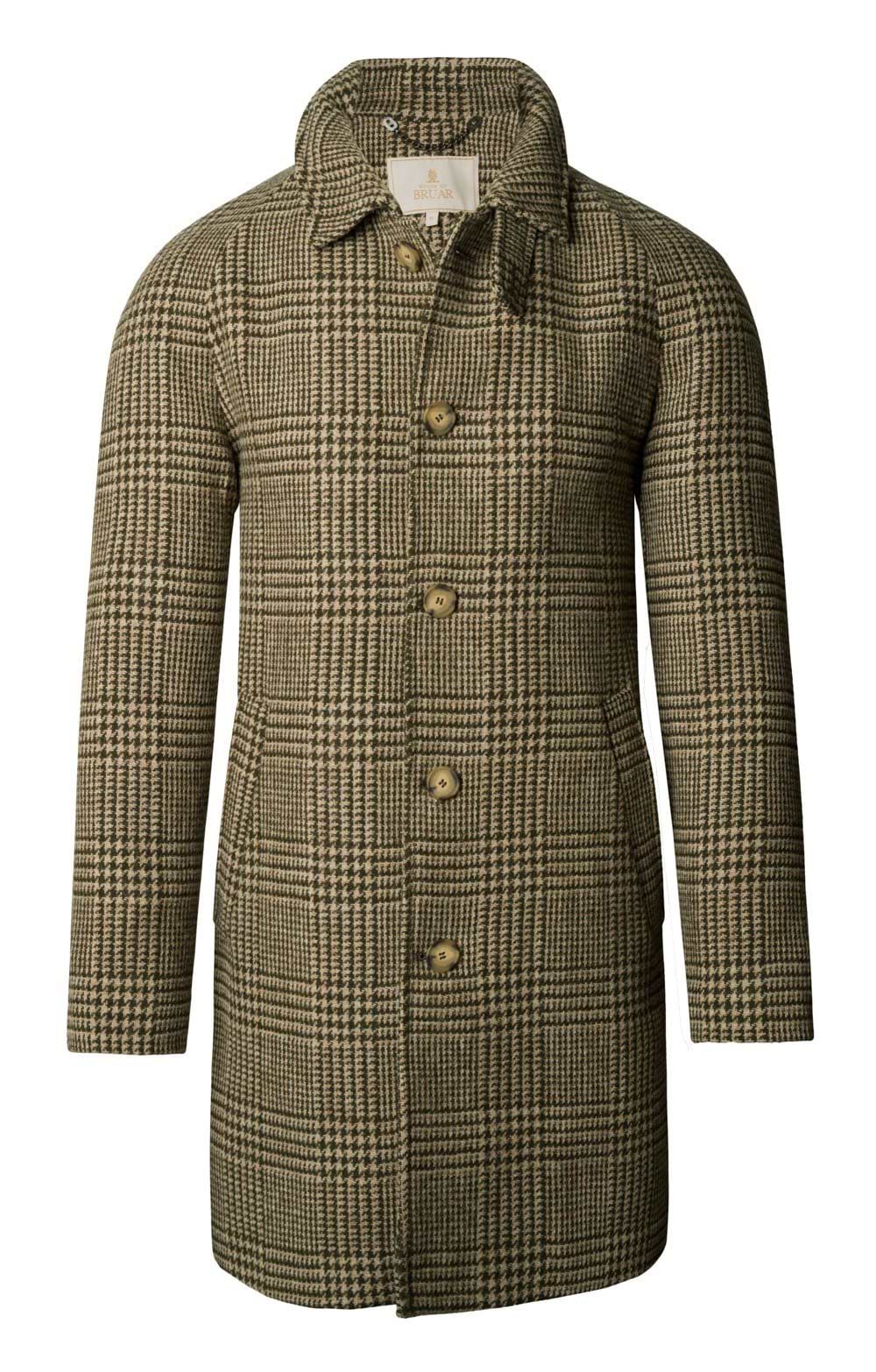 NEIGHBORHOOD ✖︎ Harris Tweed Pコート　XL Mens Harris Tweed® 3/4 Length Raglan Coat, Brown - House of Bruar