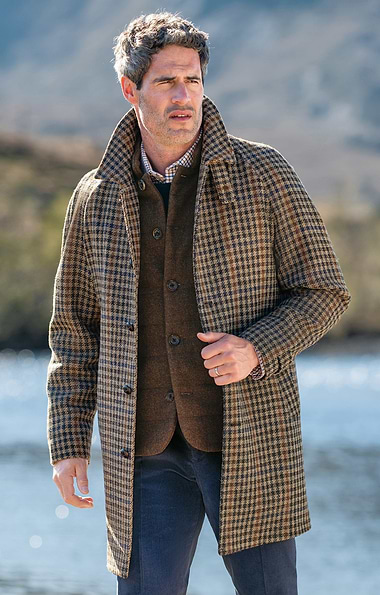 Men's Harris Tweed® 3/4 Length Raglan Coat