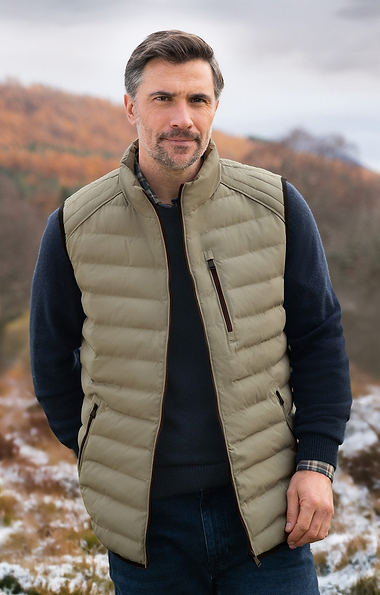 Men's Quilted Zip Gilet