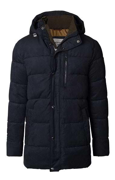 Mens Faux Suede Parka