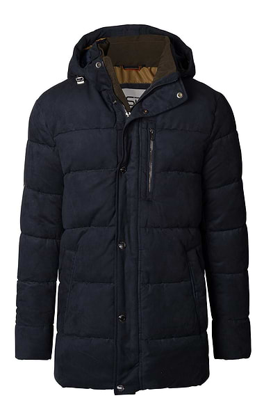 Mens Faux Suede Parka