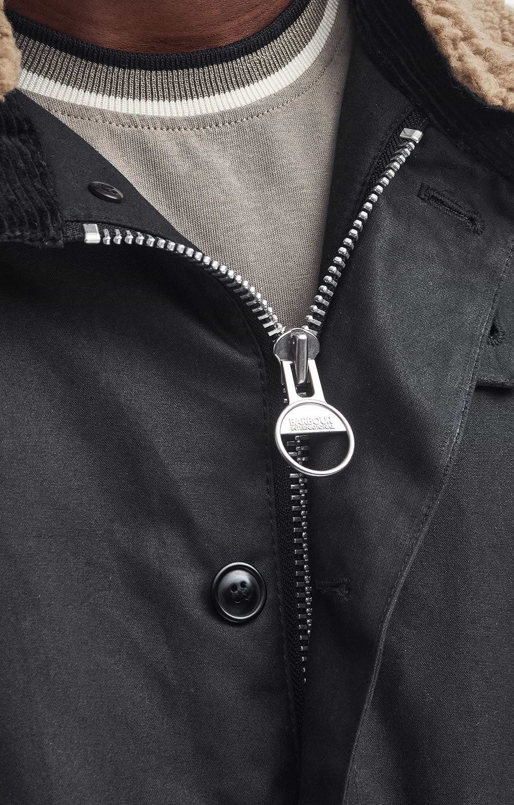 Men's Barbour International Winkirk Wax Jacket, Black House of Bruar