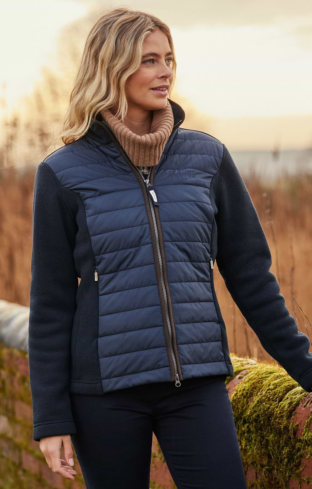 Ladies Schoffel Burley Hybrid Jacket, Blue House of Bruar
