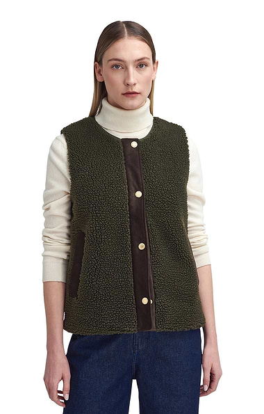 Ladies Barbour Dulsie Cord Trim Fleece Liner