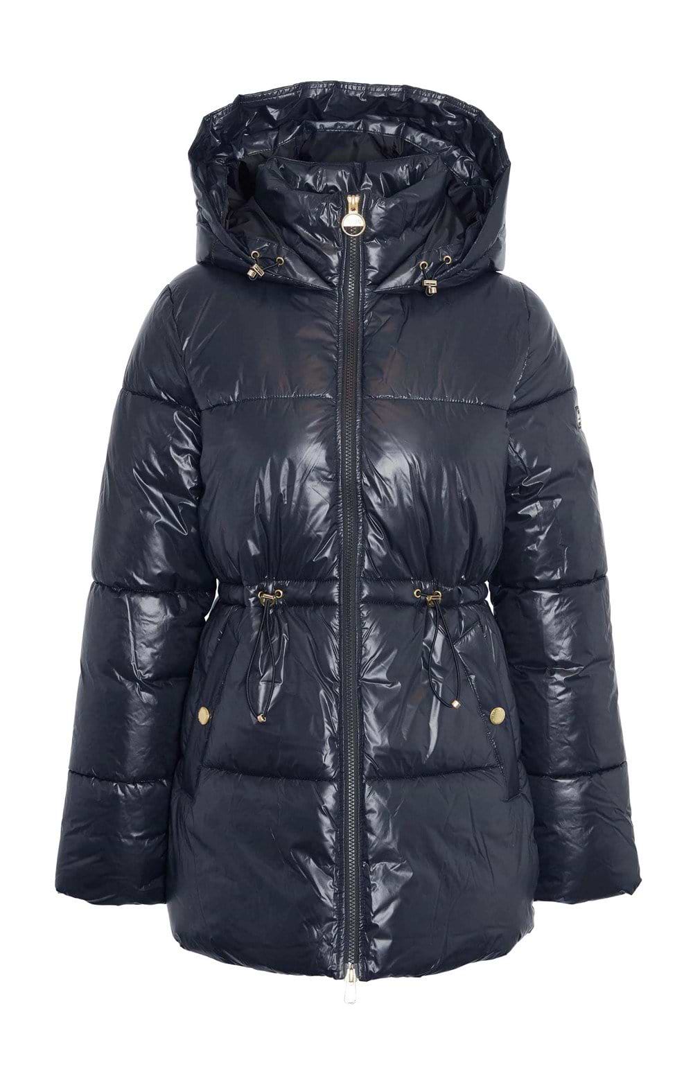 long puffer jacket womens black barbour coat