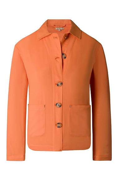 Ladies Linen Blend Patch Pocket Garden Jacket