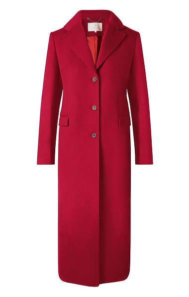 Ladies Single Breasted Full Length Cashmere Coat