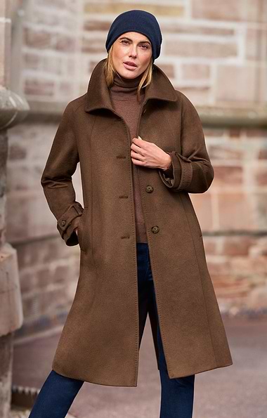 Ladies Raglan Cashmere Coat