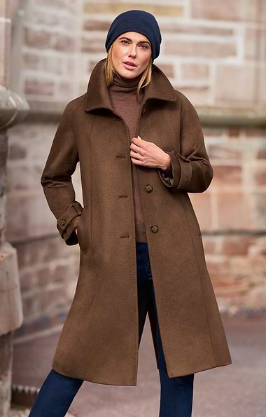Ladies Raglan Cashmere Coat