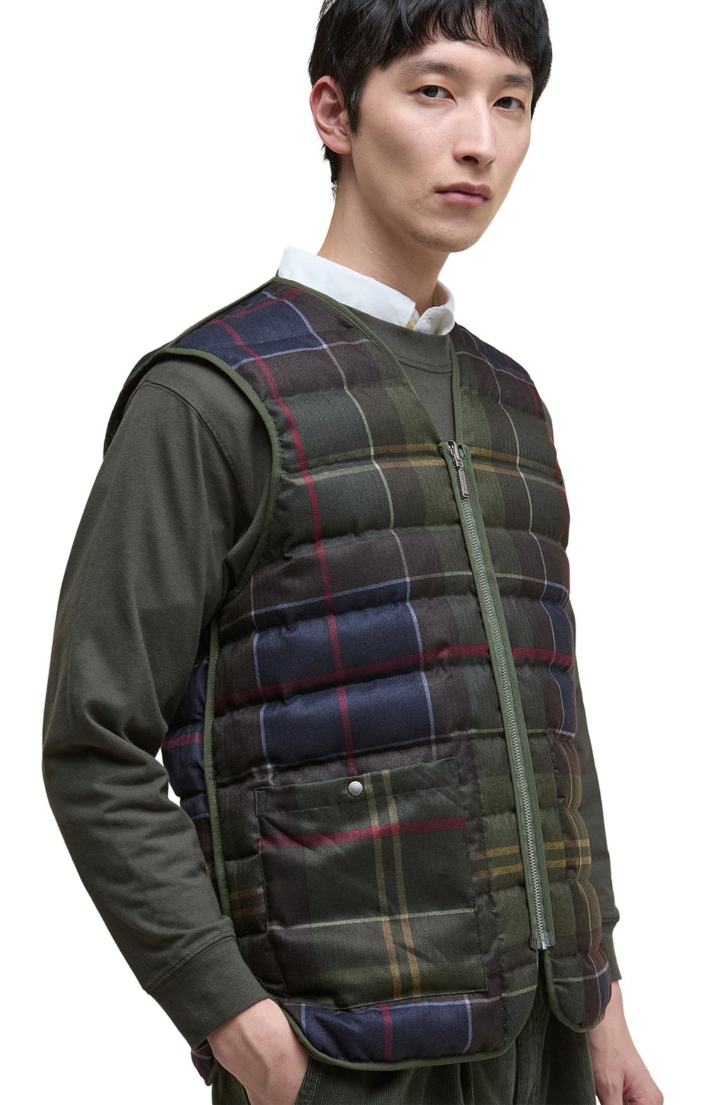Men's Barbour Reversible Down Liner, Green - House of Bruar