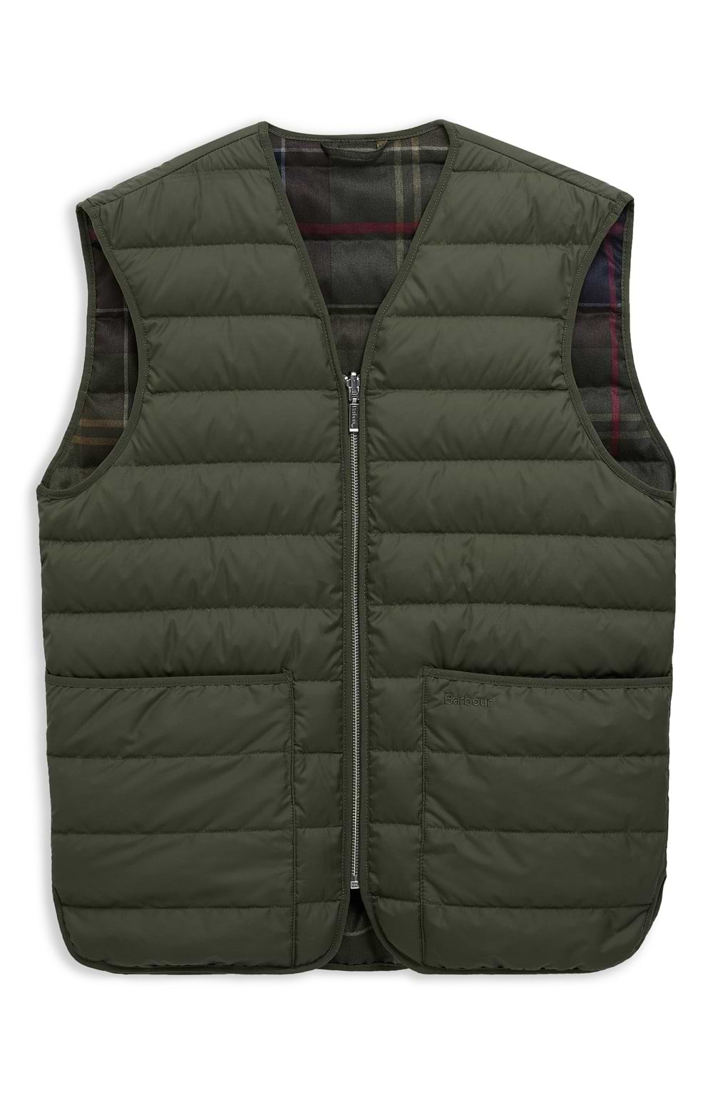 Men's Barbour Reversible Down Liner, Green - House of Bruar