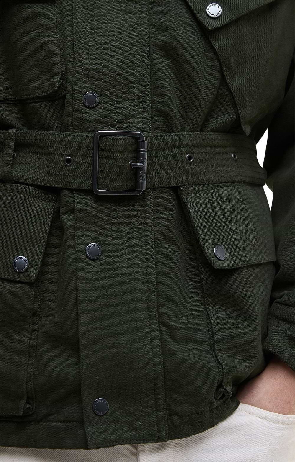 Men's Barbour International Casual A7 Jacket, Green - House of Bruar