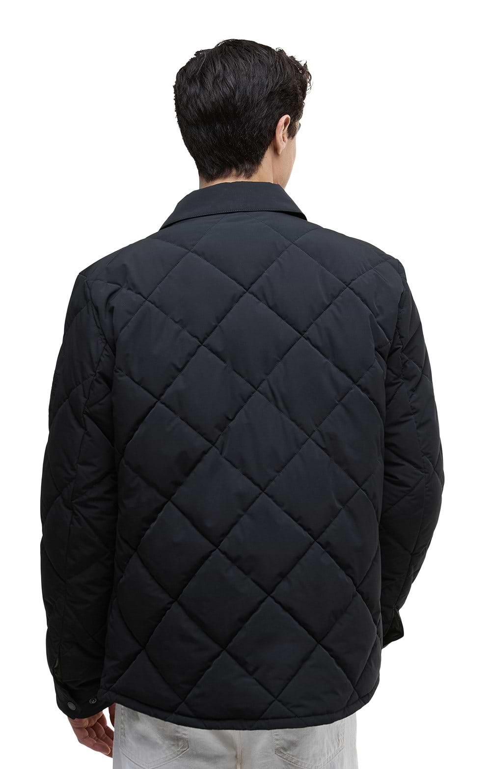 Men's Barbour International Axwell Puffer Jacket, Black - House of