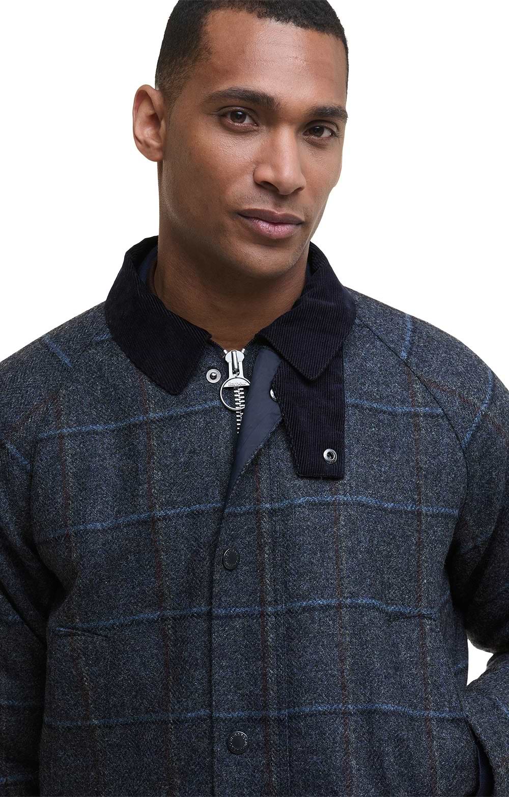 Men's Barbour Bedale Check Wool Jacket, Blue - House of Bruar