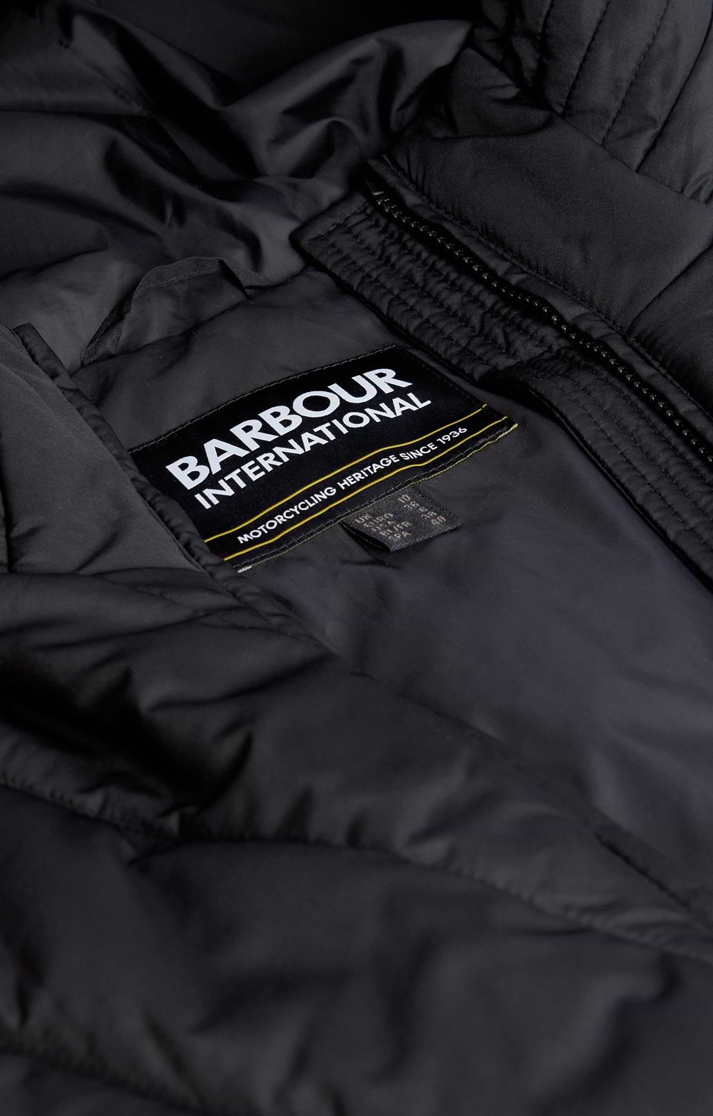 Ladies Barbour International Diablo Quilted Sweater Jacket, Black