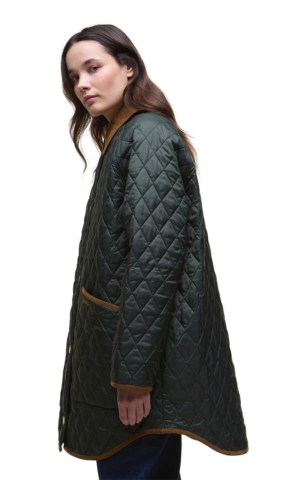 Ladies Barbour Liddesdale Oversized Quilted Jacket, Green - House