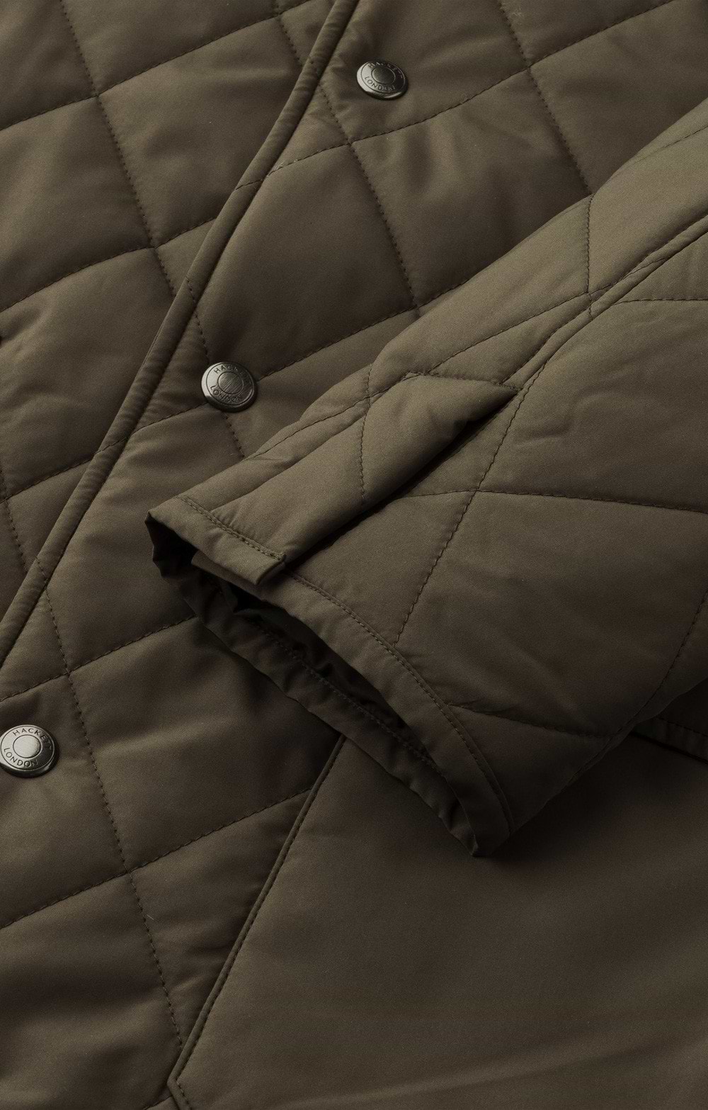 Men's Hackett London Quilted Paddock Jacket, Green - House of Bruar