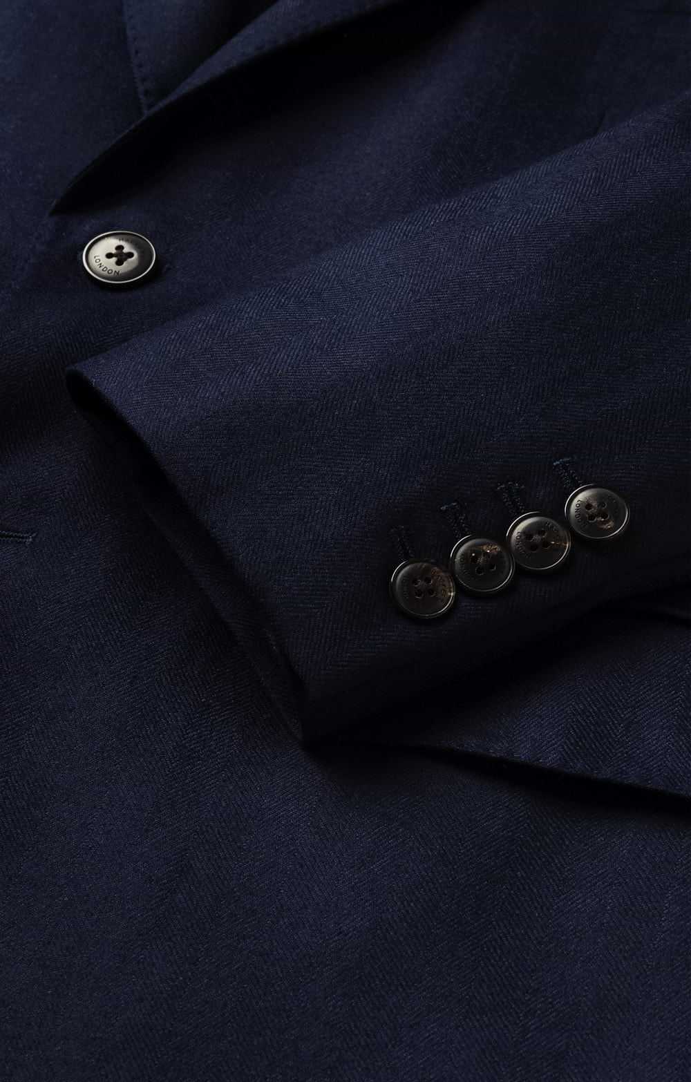 Men's Hackett London Flannel Herringbone Bib Jacket, Navy - House