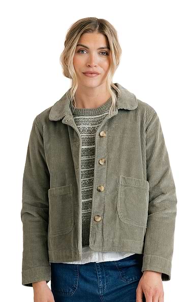 Ladies Lily & Me Ash Stretch Cotton Cord Jacket