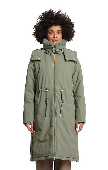 Ladies Rino & Pelle Faux Fur Collar Coat