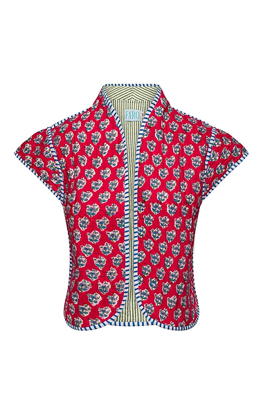 Ladies Print Quilt Cotton Gilet