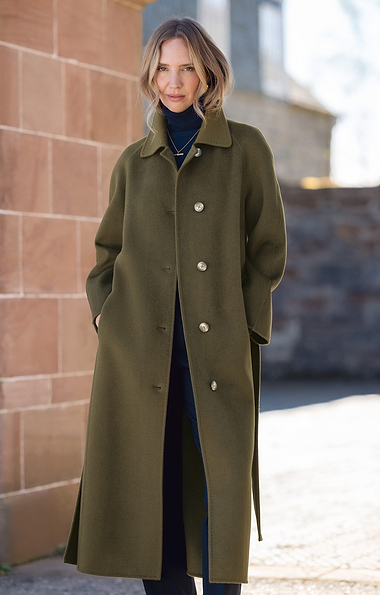 Ladies Belted Raglan Coat
