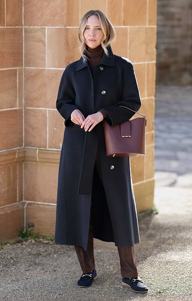 Ladies Belted Raglan Coat