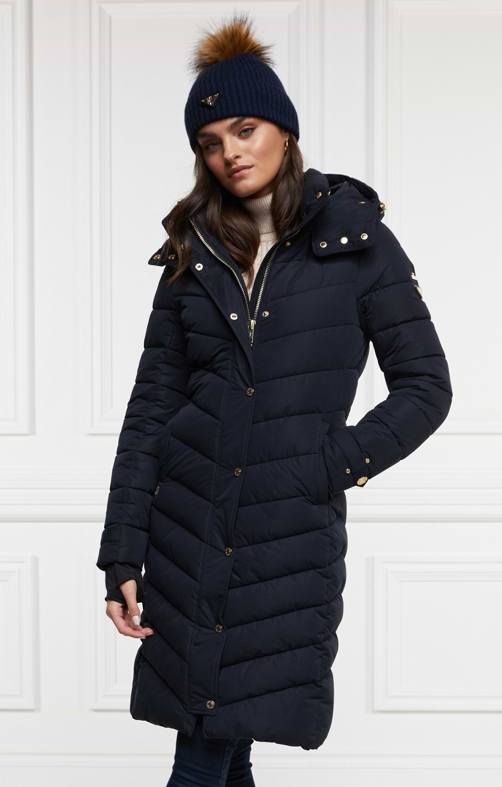 Holland Cooper Puffer Coat Molina Coat (Black)