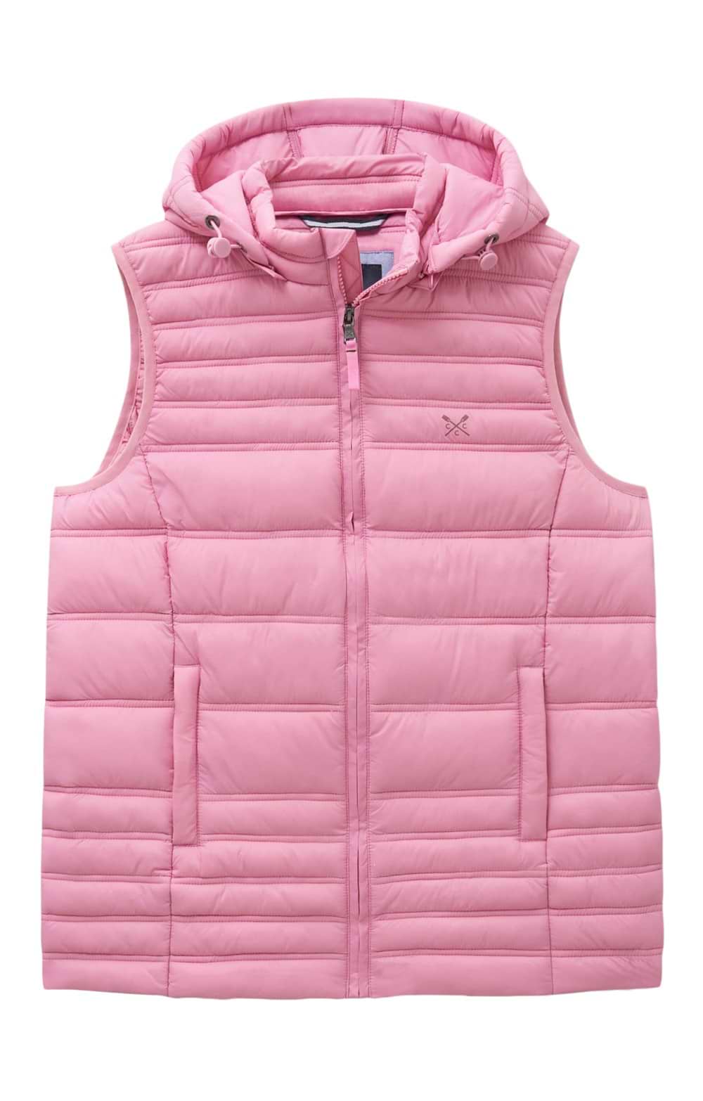 Ladies Crew Clothing Lightweight Padded Gilet, Pink House of Bruar