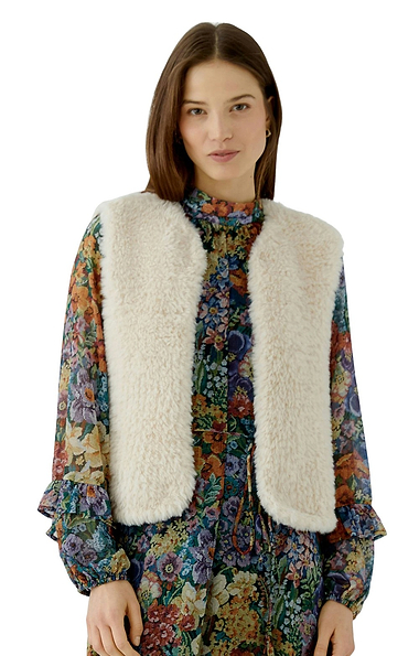 Ladies Oui Faux Fur Gilet