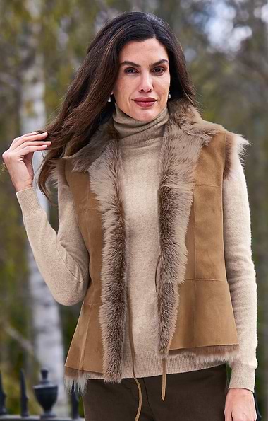 Ladies Lambskin Gilet