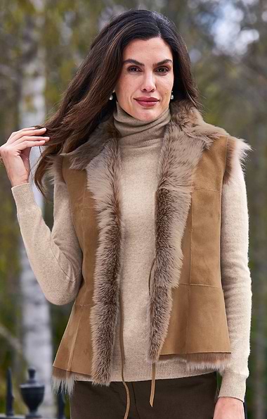 Ladies Lambskin Gilet