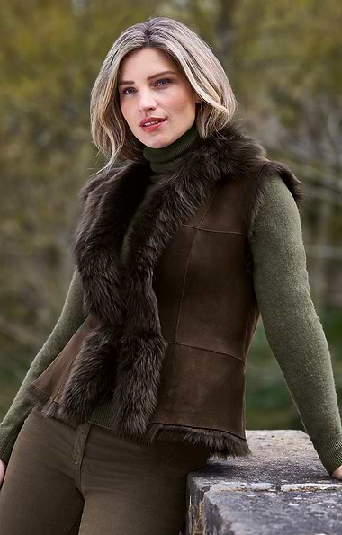Ladies Lambskin Gilet
