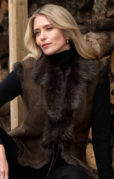 Ladies Lambskin Gilet